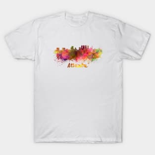 Atlanta skyline in watercolor T-Shirt